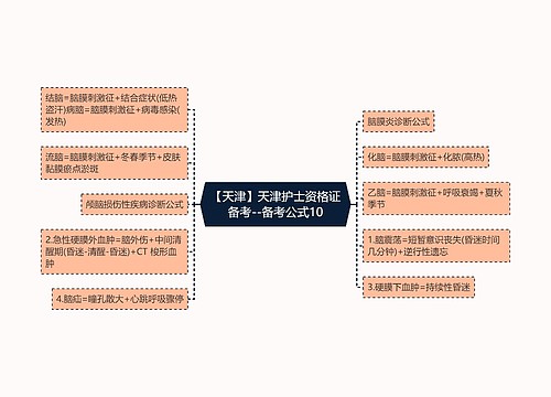 【天津】天津护士资格证备考--备考公式10