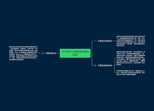 2016年护士资格考试备考经验