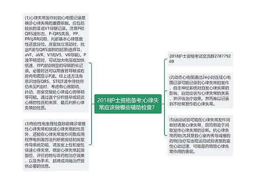 2018护士资格备考;心律失常应该做哪些辅助检查？