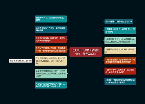 【天津】天津护士资格证备考--备考公式13