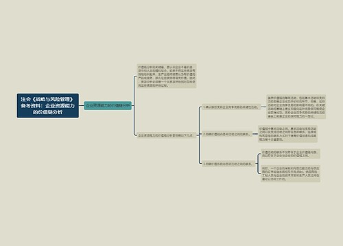 注会《战略与风险管理》备考资料:企业资源能力的价值链分析 注会《战略与风险管理》备考资料:企业资源能力的价值链分析