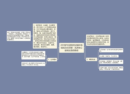 2019护士资格考试循环系统知识点详解：先天性心脏病法洛四联症