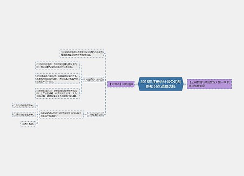 2018年注册会计师公司战略知识点:战略选择