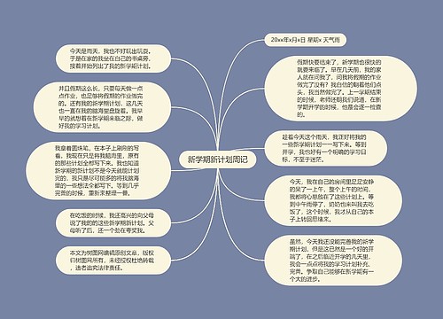 新学期新计划周记