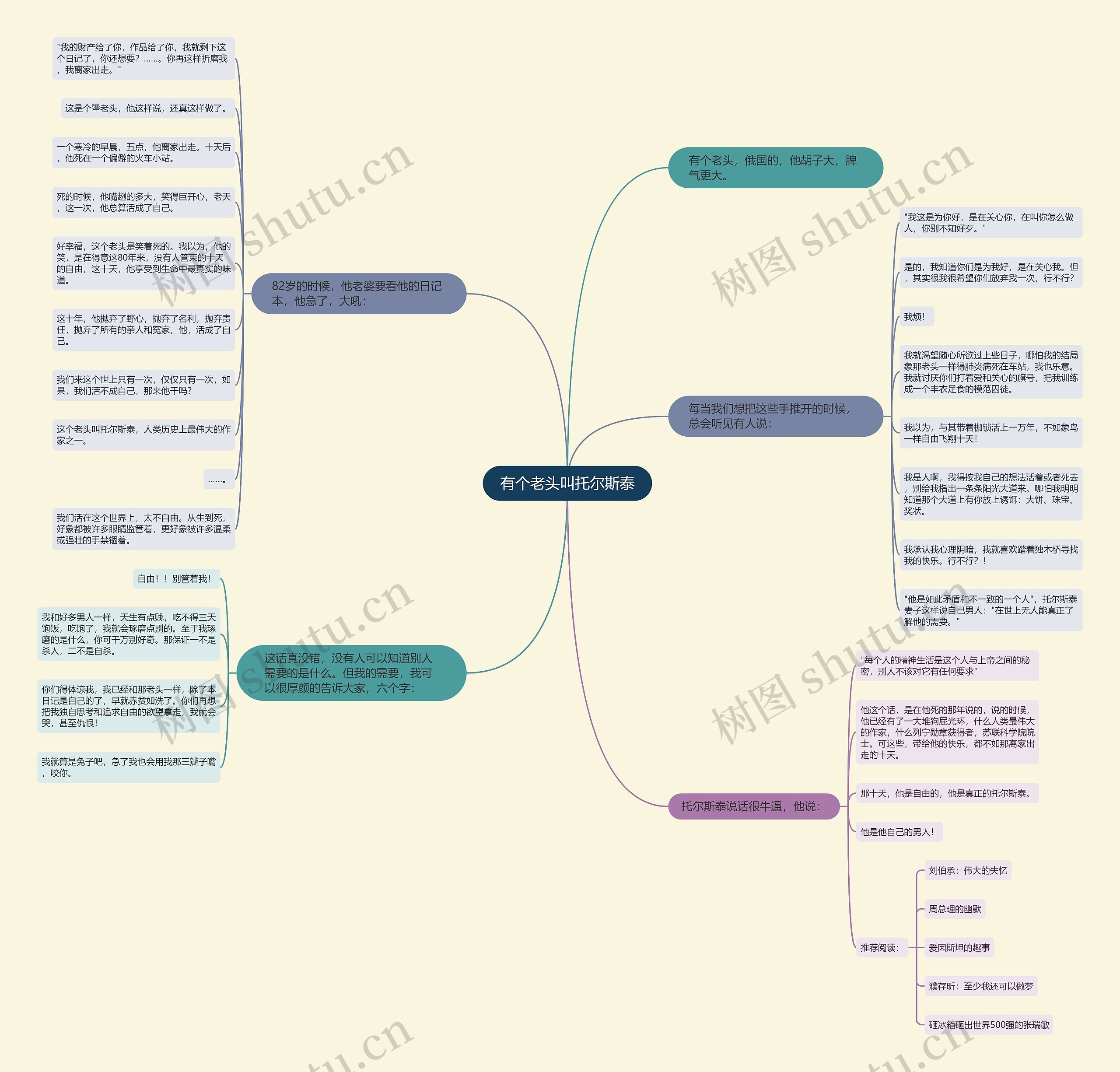 有个老头叫托尔斯泰思维导图