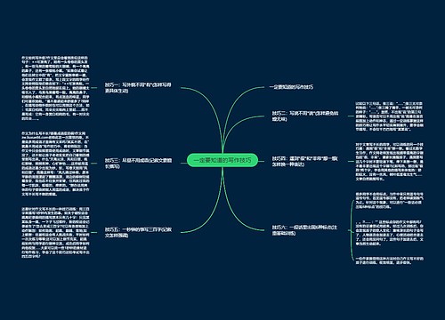 一定要知道的写作技巧