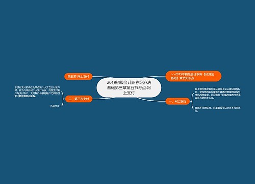 2019初级会计职称经济法基础第三章第五节考点:网上支付