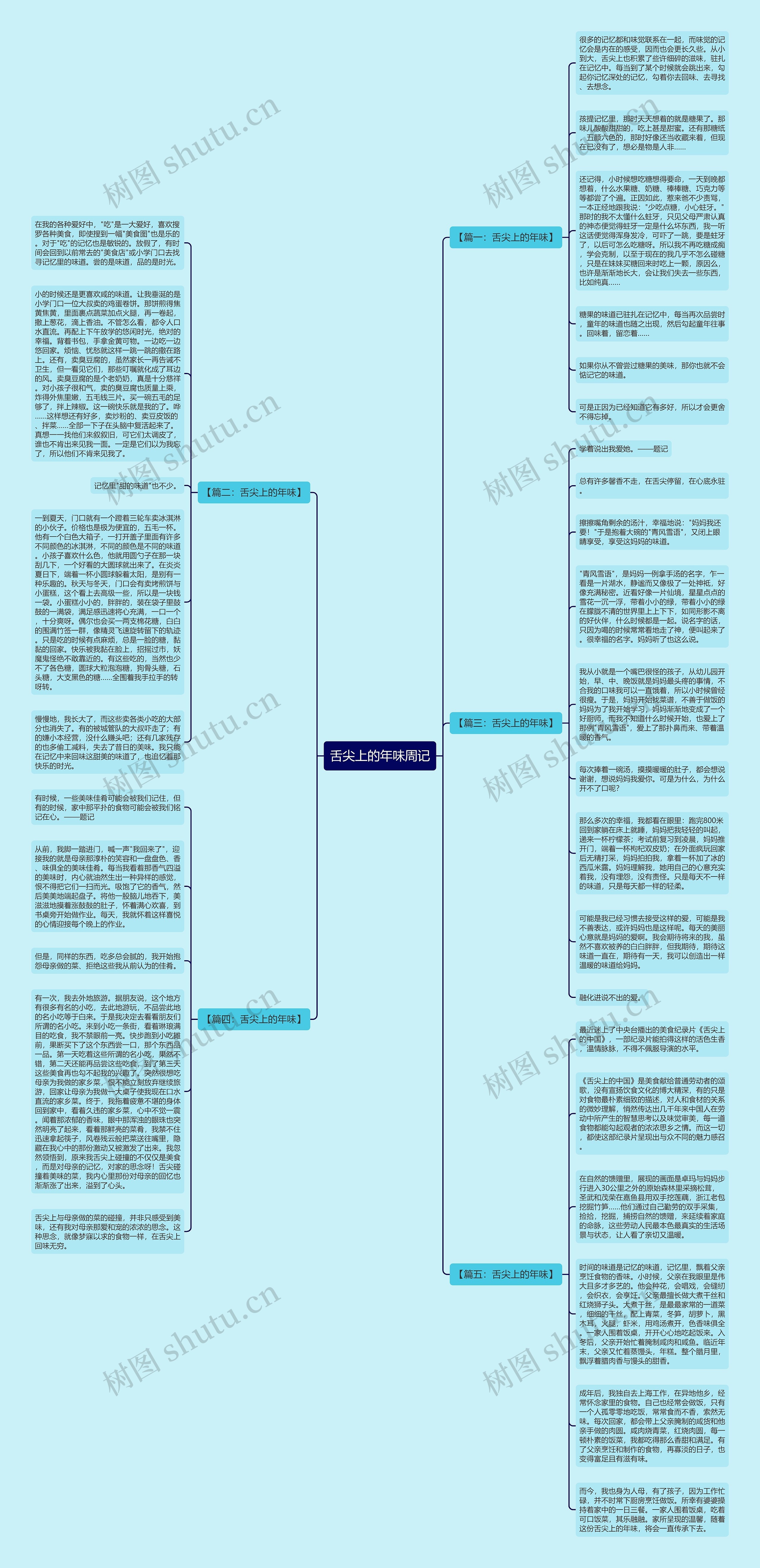 舌尖上的年味周记思维导图