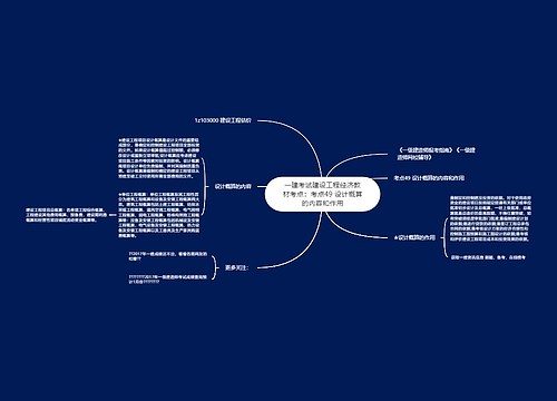 一建考试建设工程经济教材考点：考点49 设计概算的内容和作用