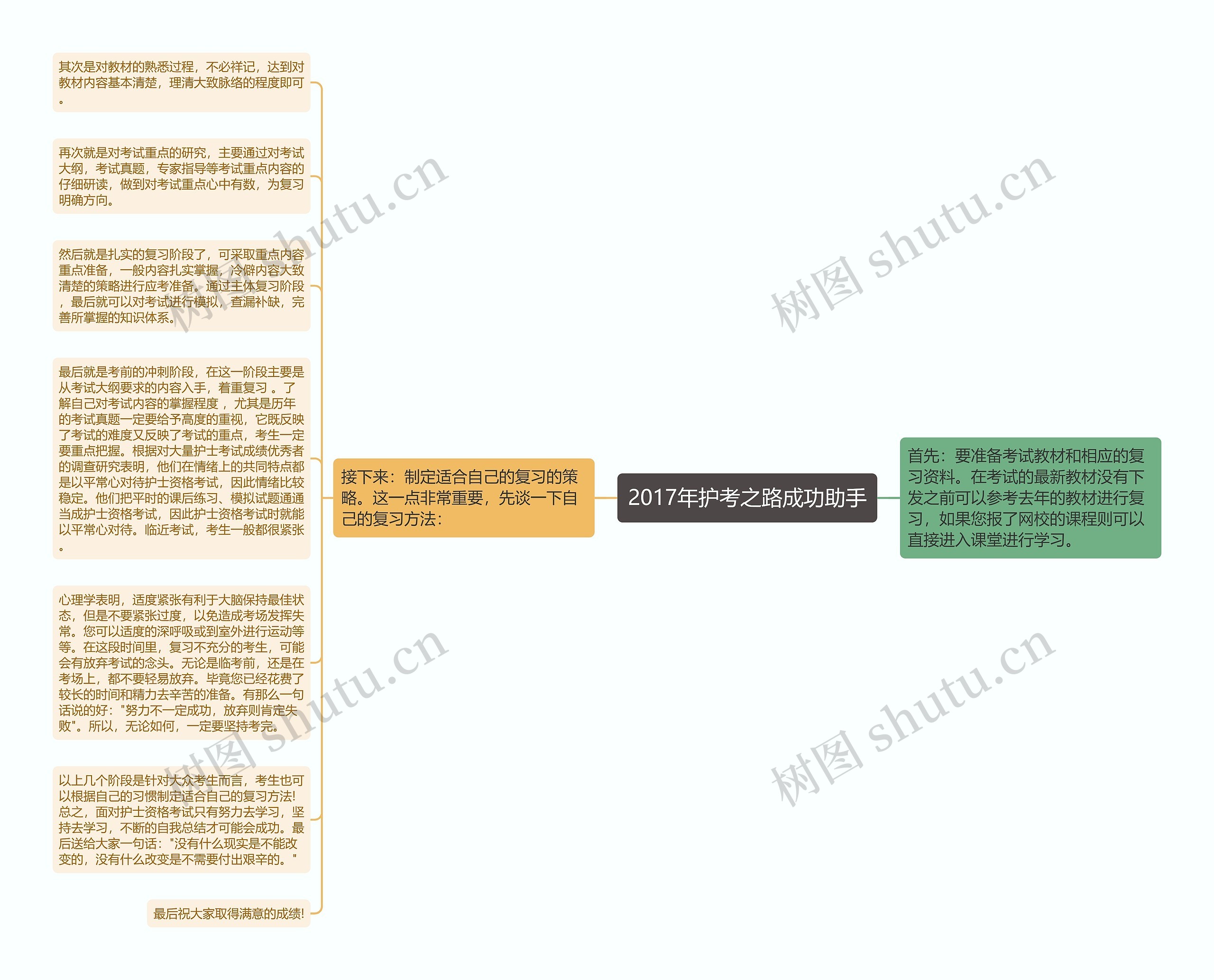 2017年护考之路成功助手思维导图