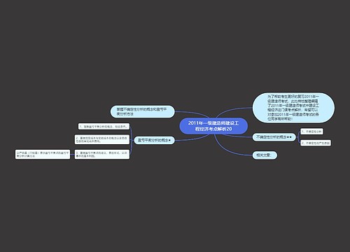 2011年一级建造师建设工程经济考点解析20 2011年一级建造师建设工程经济考点解析20