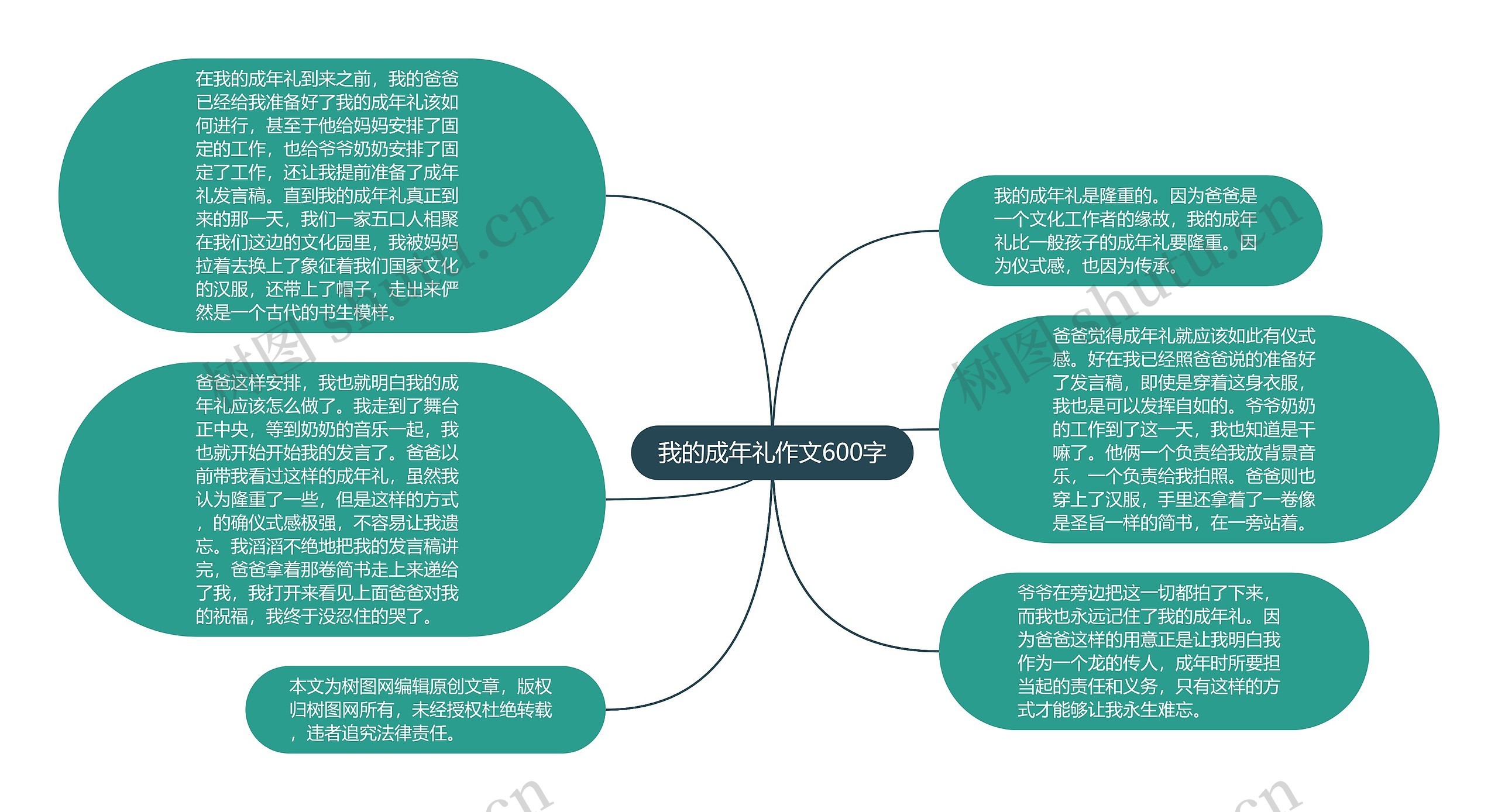 我的成年礼作文600字思维导图