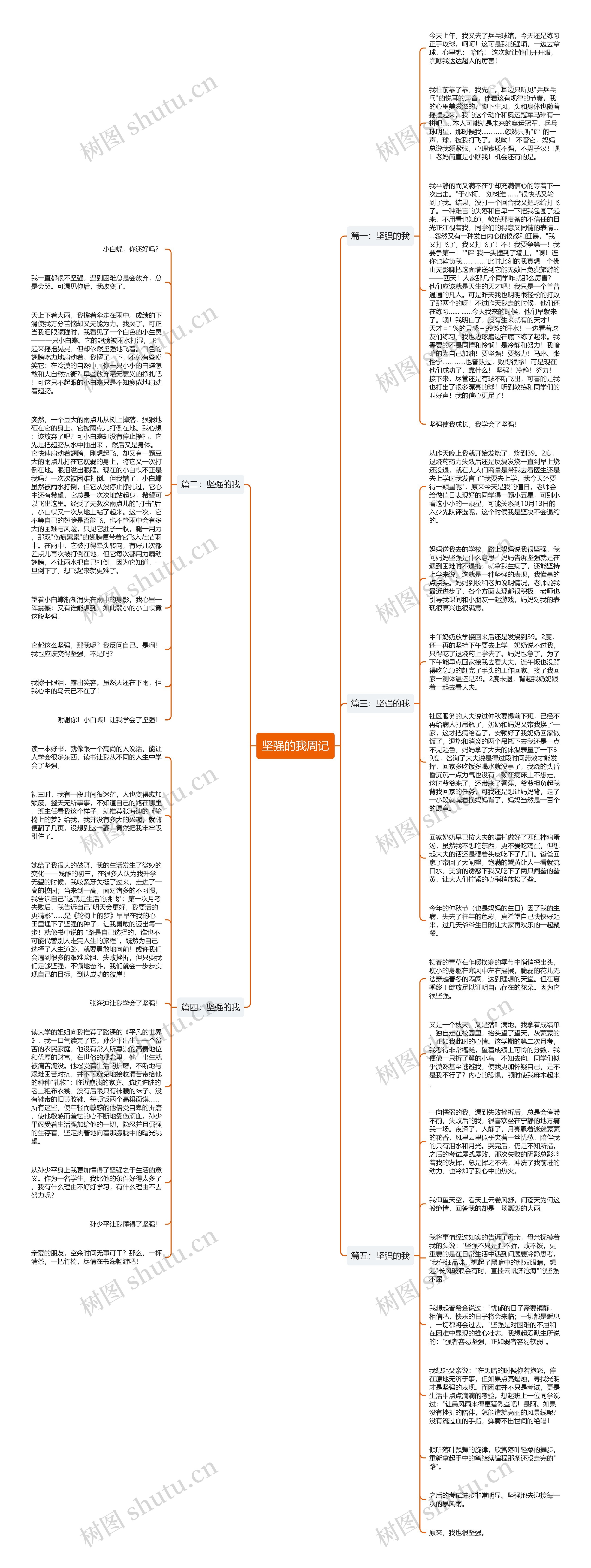 坚强的我周记思维导图