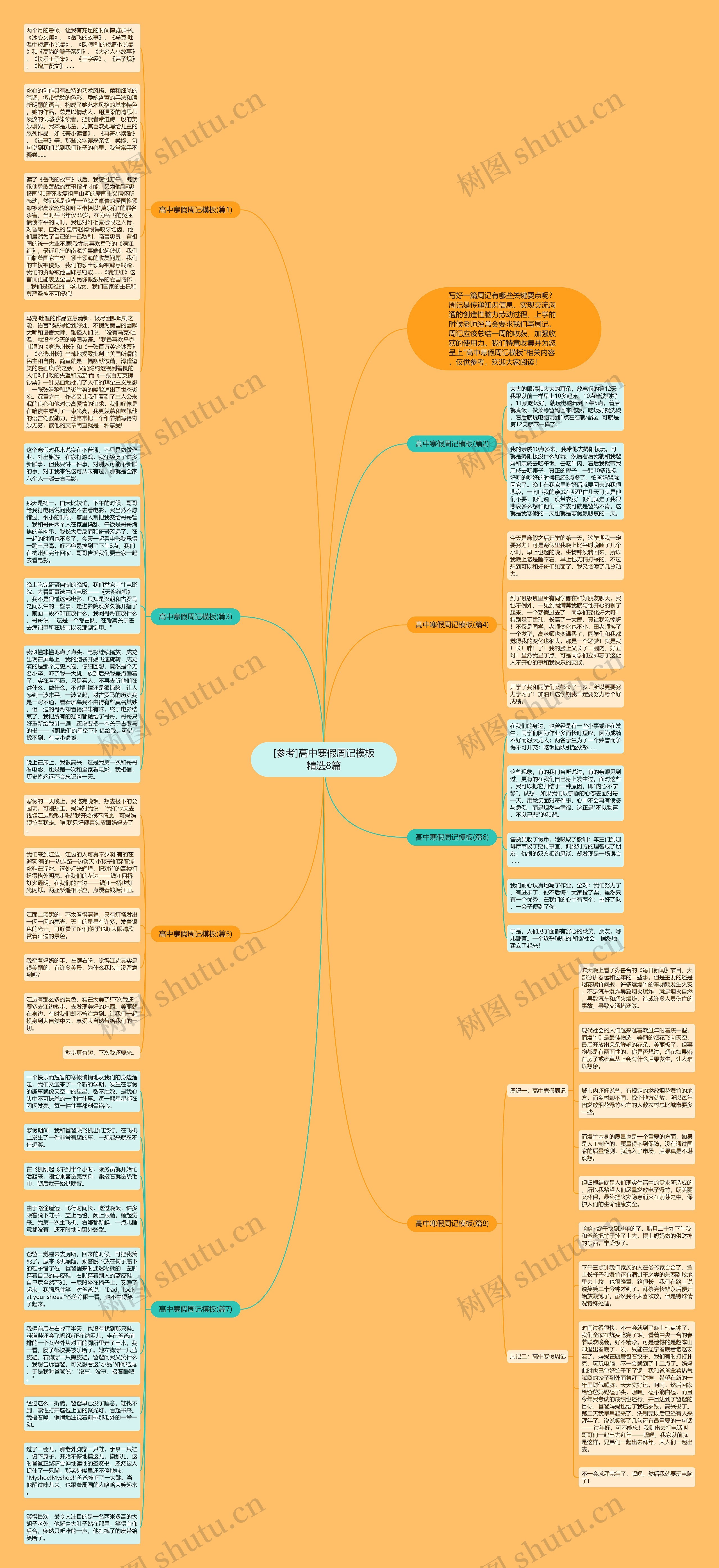[参考]高中寒假周记精选8篇思维导图