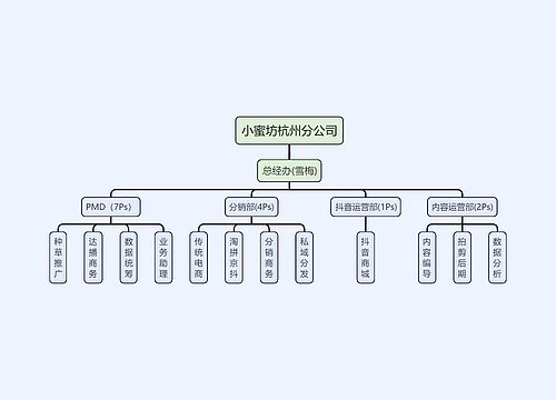 小蜜坊杭州分公司组织架构图