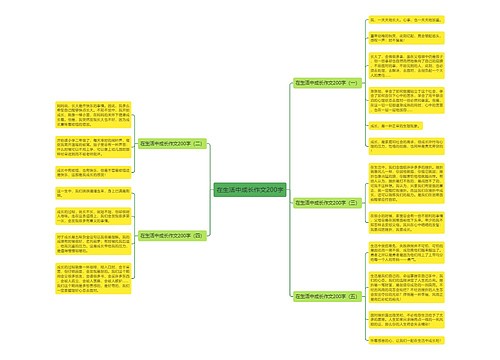 在生活中成长作文200字