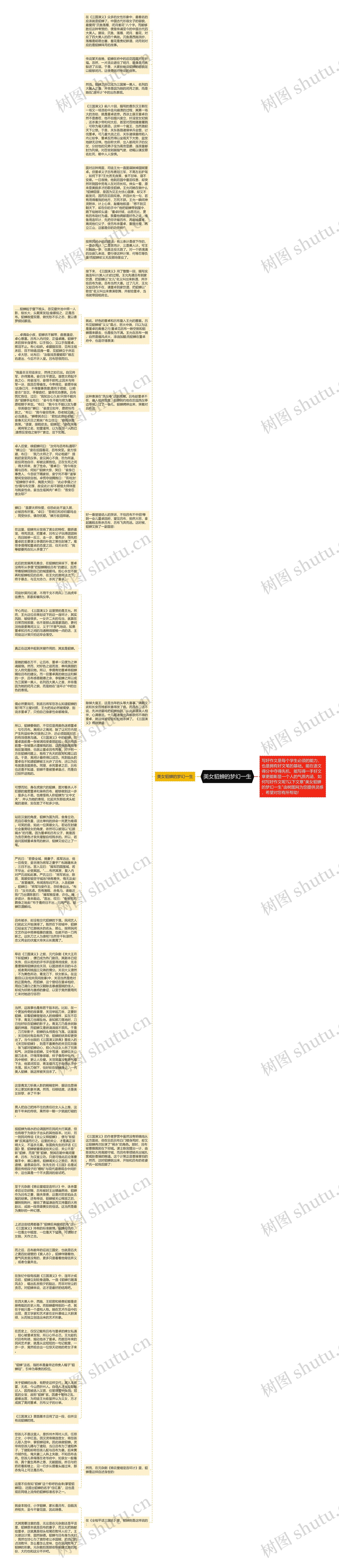 美女貂蝉的梦幻一生思维导图