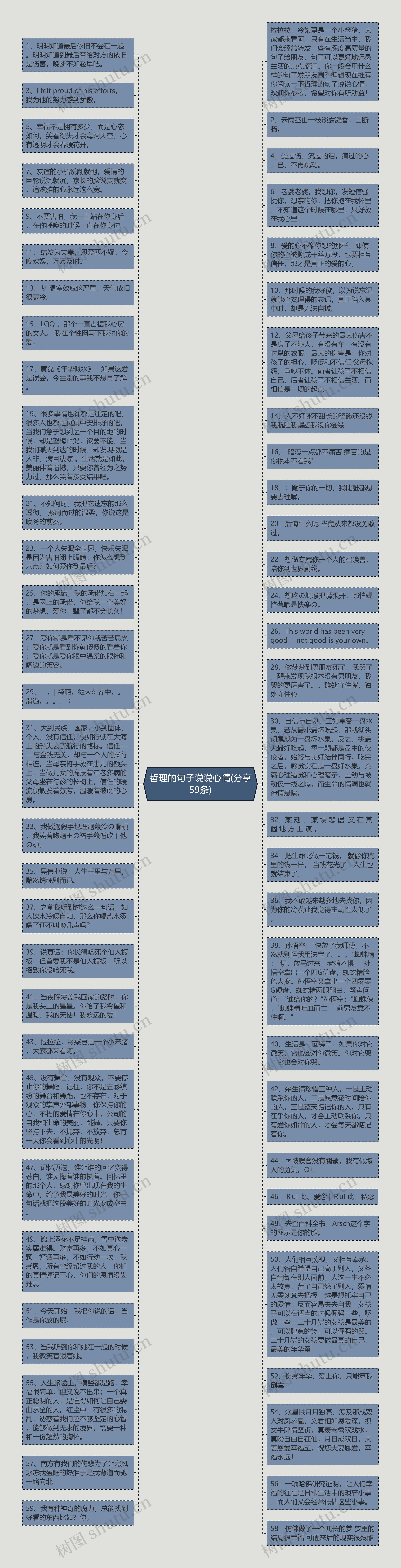 哲理的句子说说心情(分享59条)思维导图