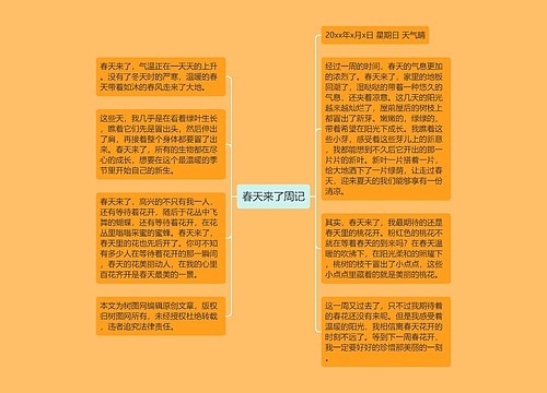 春天来了周记