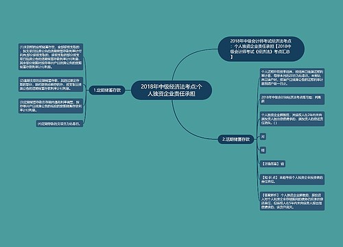 2018年中级经济法考点:个人独资企业责任承担