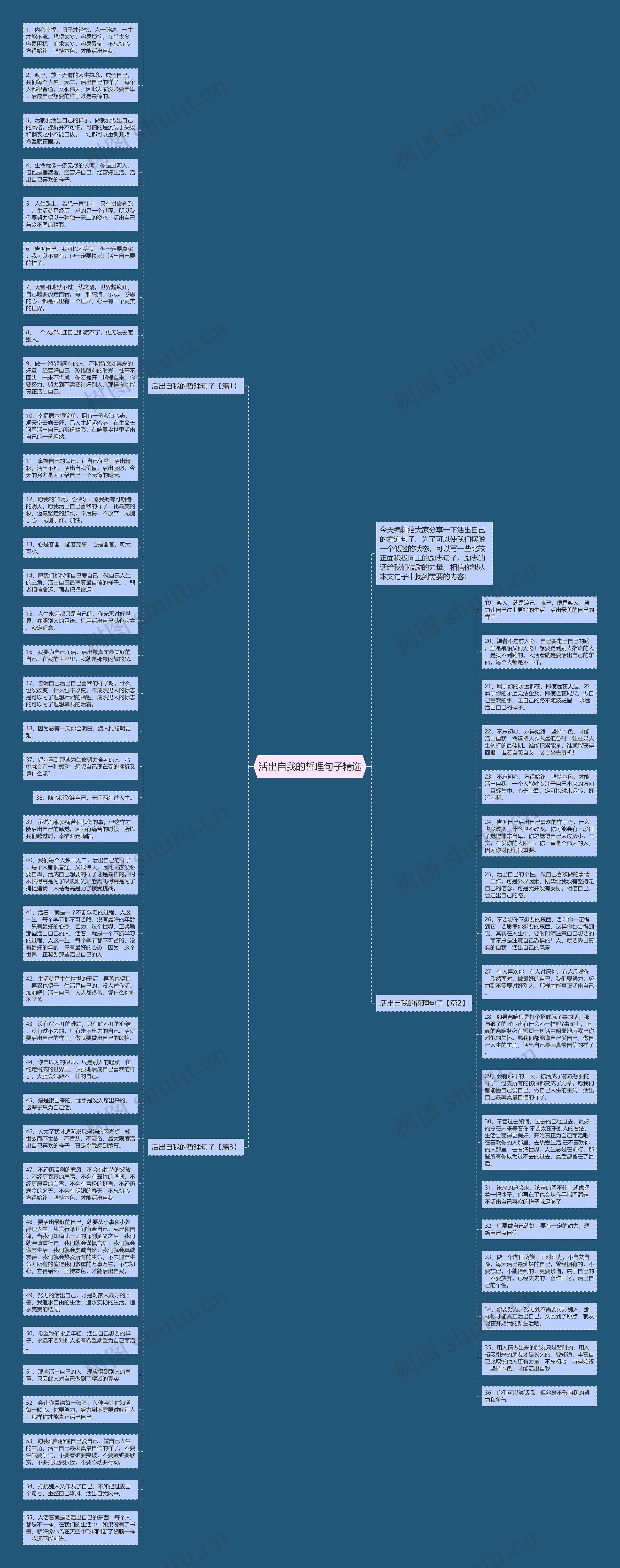 活出自我的哲理句子精选思维导图