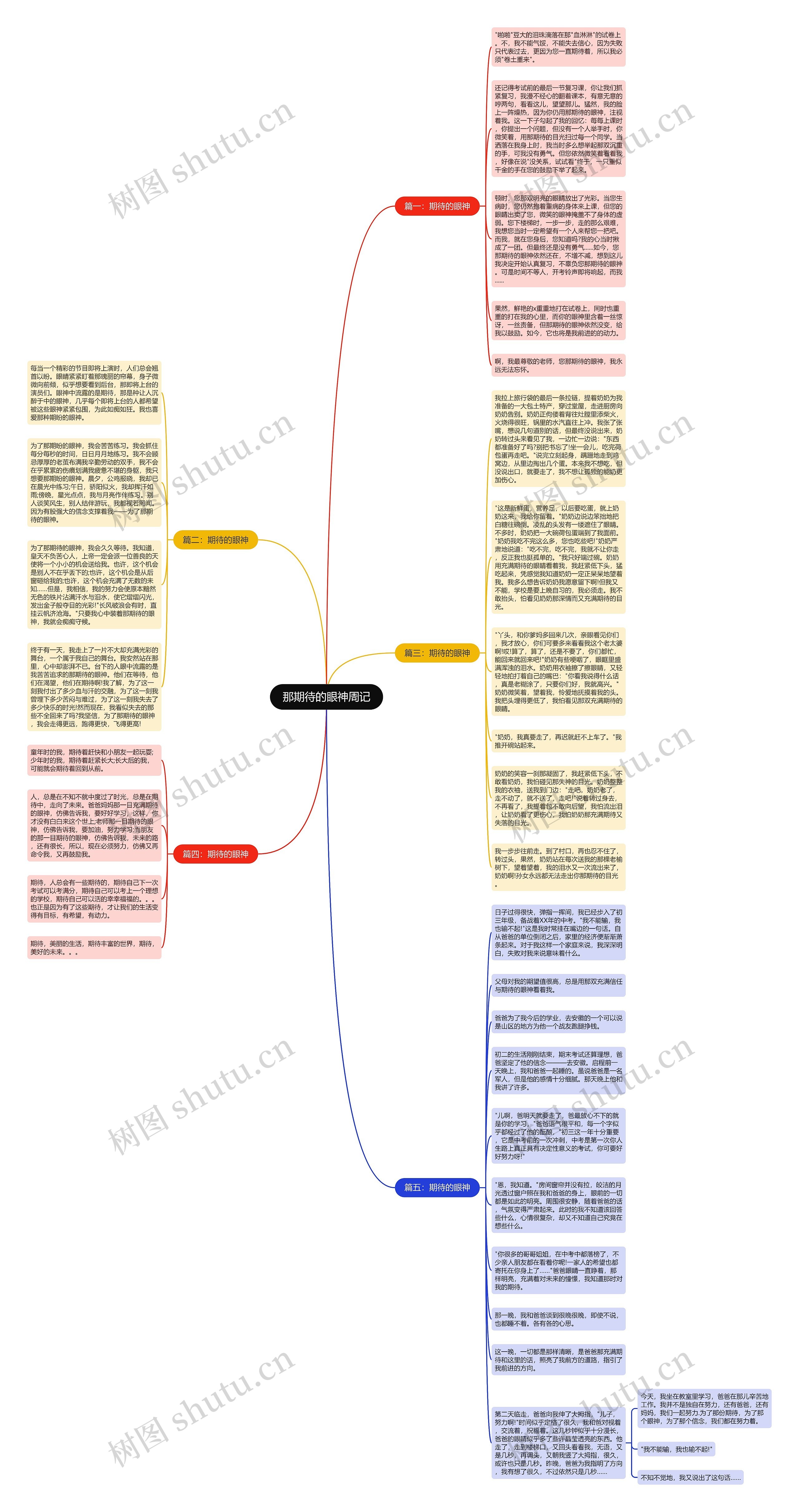 那期待的眼神周记思维导图