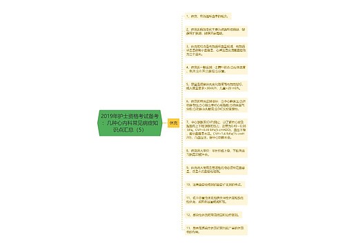 2019年护士资格考试备考：几种心内科常见病症知识点汇总（5）