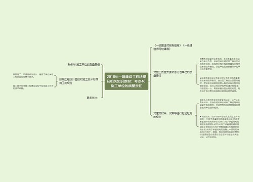 2018年一建建设工程法规及相关知识教材：考点46 施工单位的质量责任