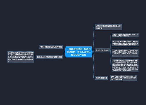 一级建造师建设工程项目管理教材：考点42建设工程安全生产管理