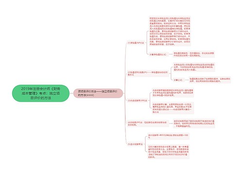 2019年注册会计师《财务成本管理》考点：独立项目评价的方法