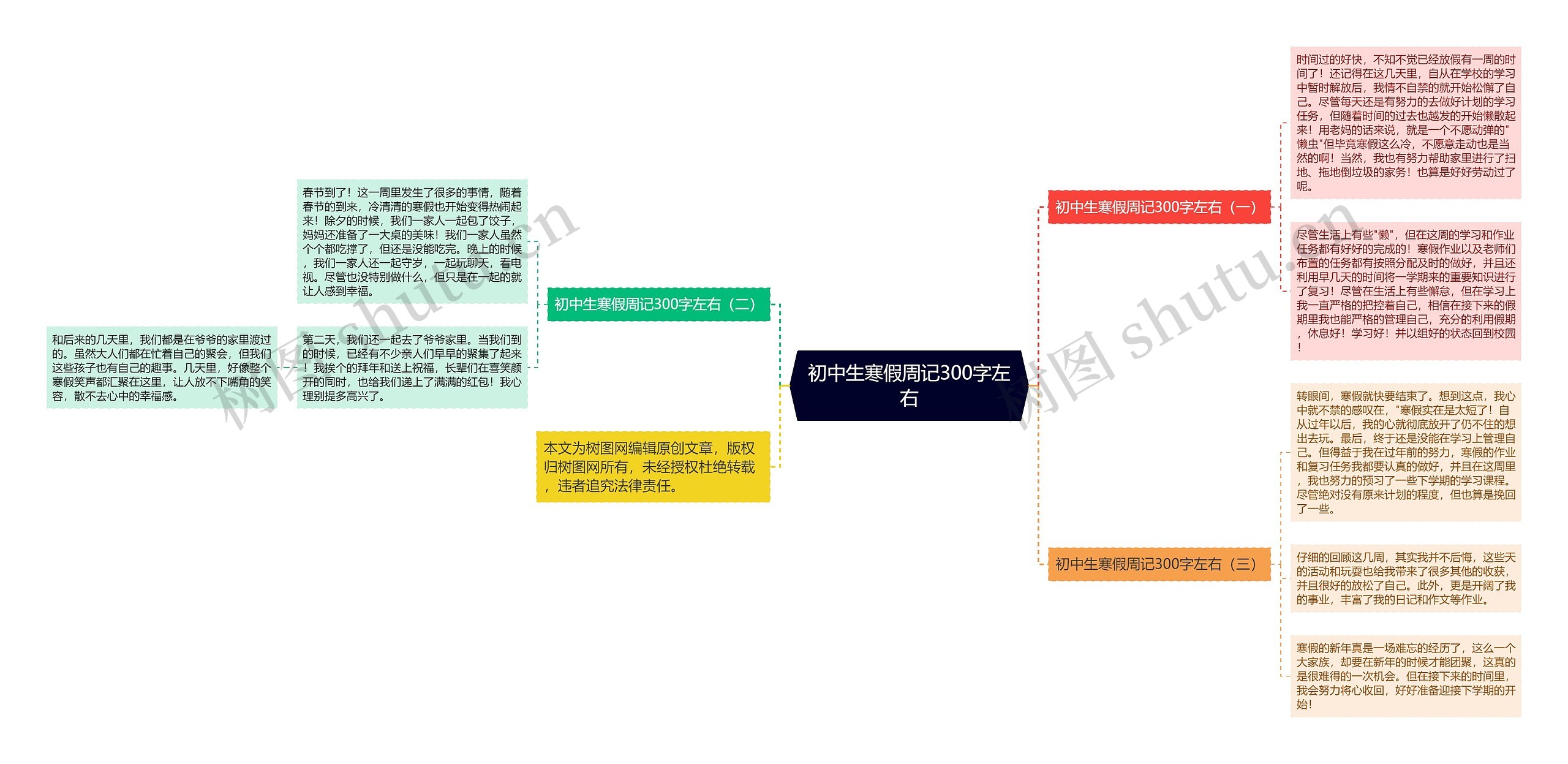 初中生寒假周记300字左右