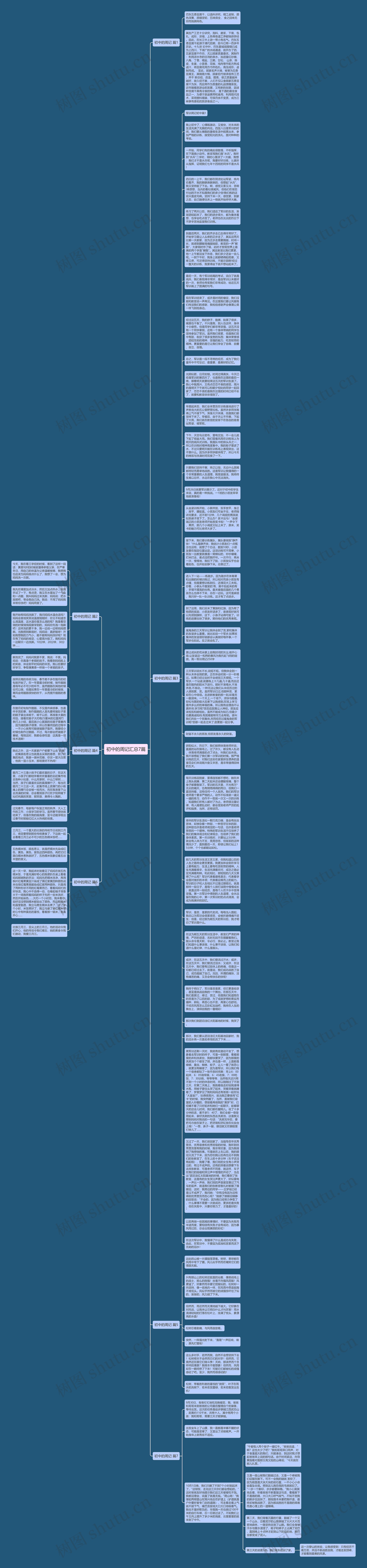 初中的周记汇总7篇思维导图