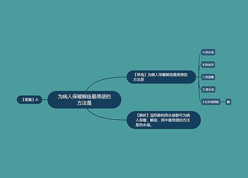 为病人保暖解痉最简便的方法是