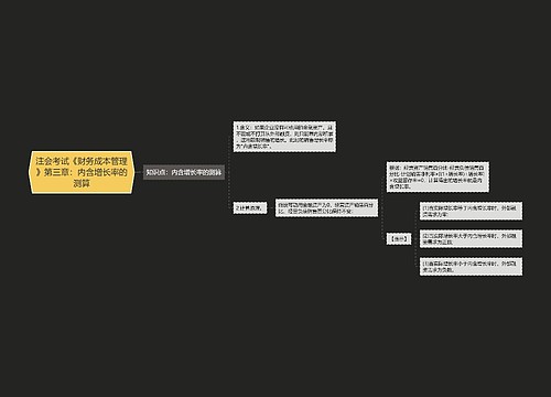 注会考试《财务成本管理》第三章：内含增长率的测算