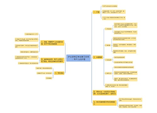 护士资格证考试复习总结：早产儿的护理思维导图