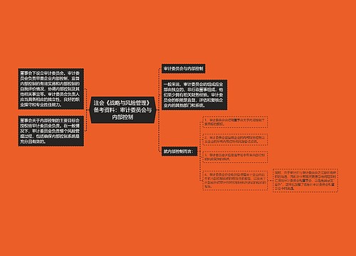 注会《战略与风险管理》备考资料：审计委员会与内部控制