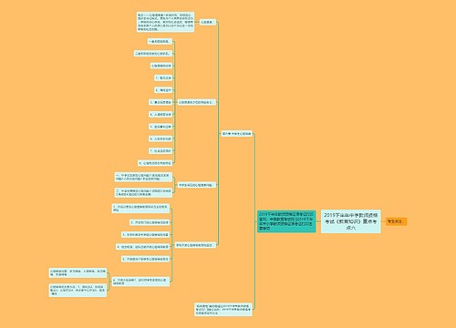 2019下半年中学教师资格考试《教育知识》重点考点六 2019下半年中学教师资格考试《教育知识》重点考点六
