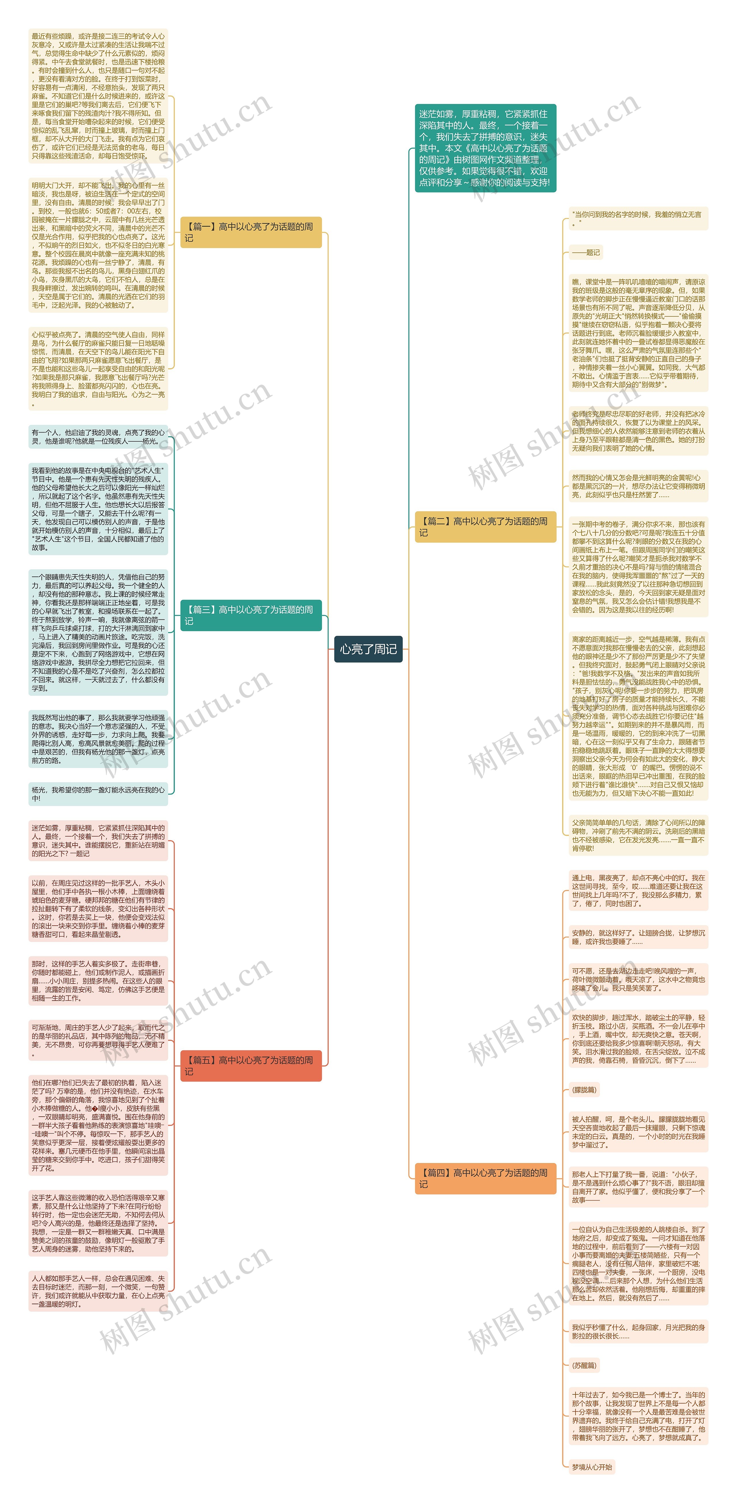 心亮了周记思维导图