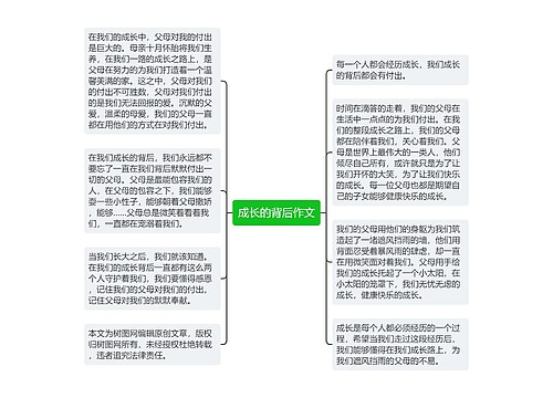 成长的背后作文