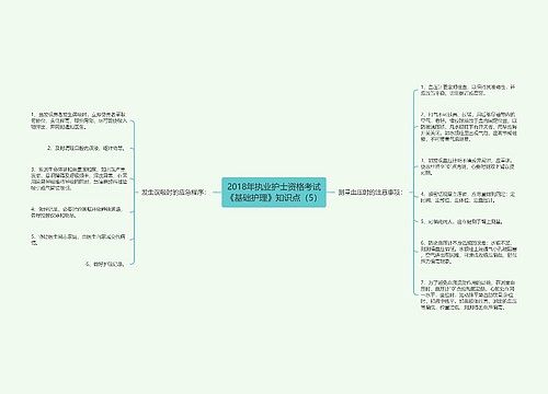 2018年执业护士资格考试《基础护理》知识点（5）