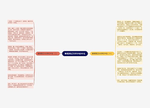 寒假周记500字初中生