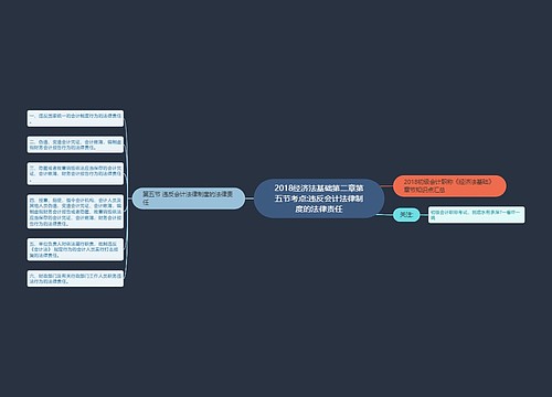 2018经济法基础第二章第五节考点:违反会计法律制度的法律责任