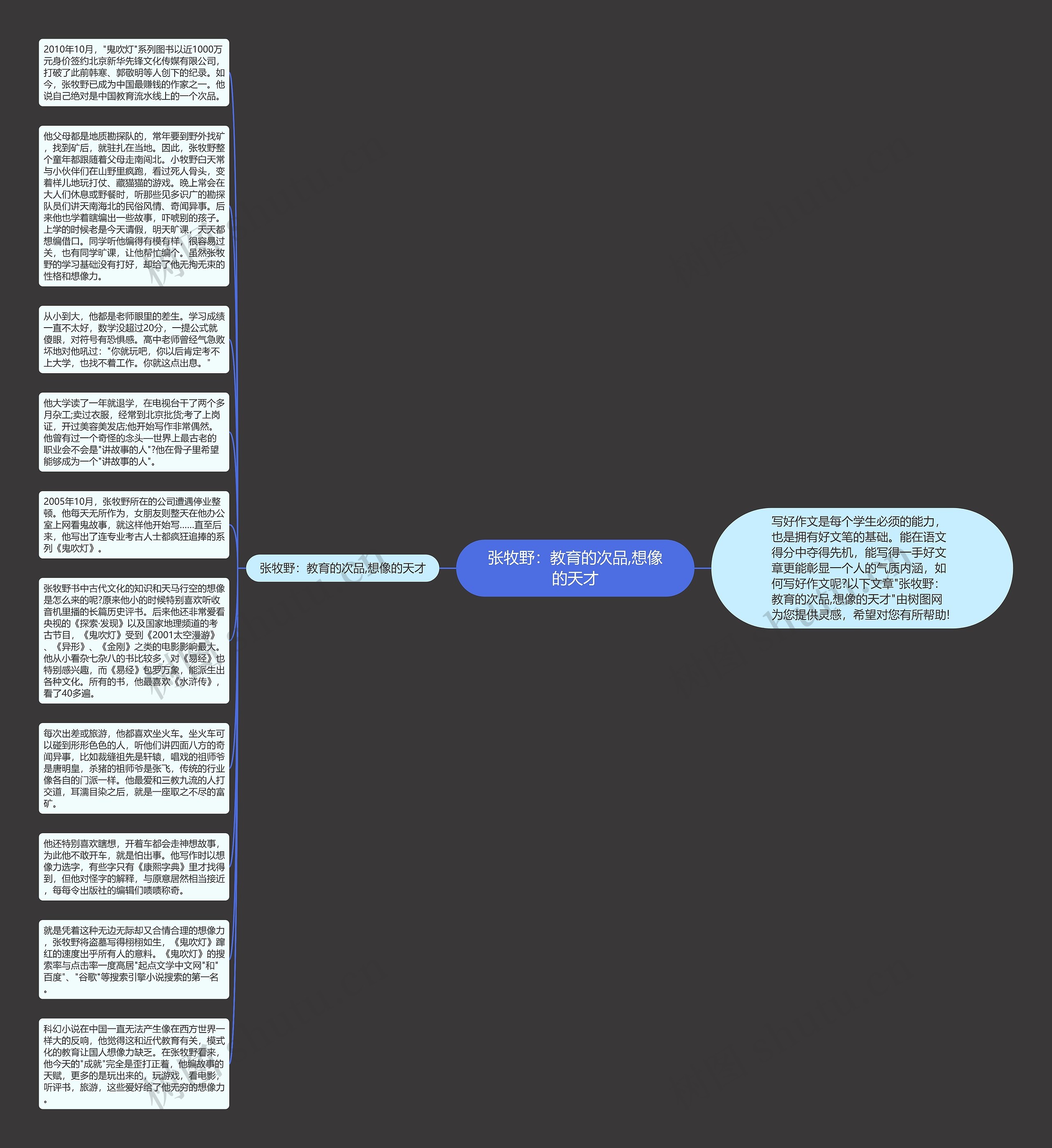 张牧野：教育的次品,想像的天才思维导图