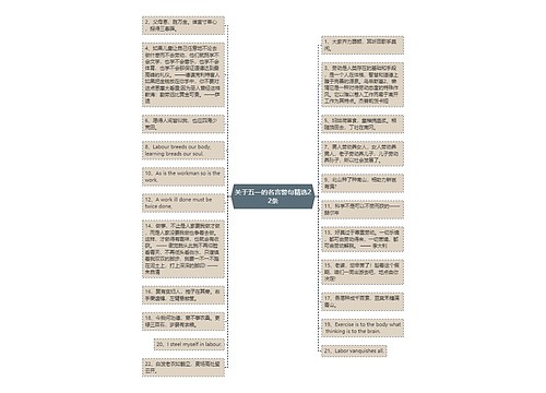 关于五一的名言警句精选22条