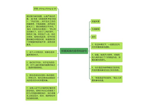 郑重其事的意思和造句