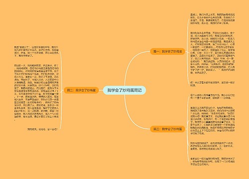 我学会了炒鸡蛋周记