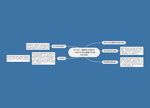 2018年一建建筑工程教材:考点38 职业健康与环境保护控制 2018年一建建筑工程教材:考点38 职业健康与环境保护控制