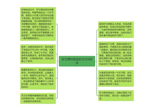 好习惯伴我成长作文600字