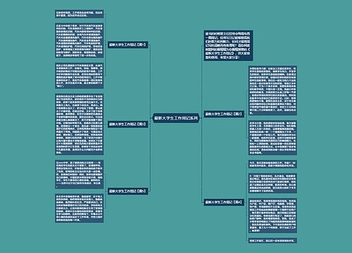 最新大学生工作周记系列