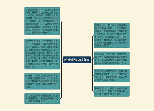 盼望长大600字作文